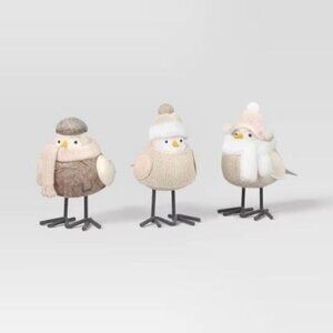 Target Wondershop  featherly friends Snowy Whites 3 pc Bird set